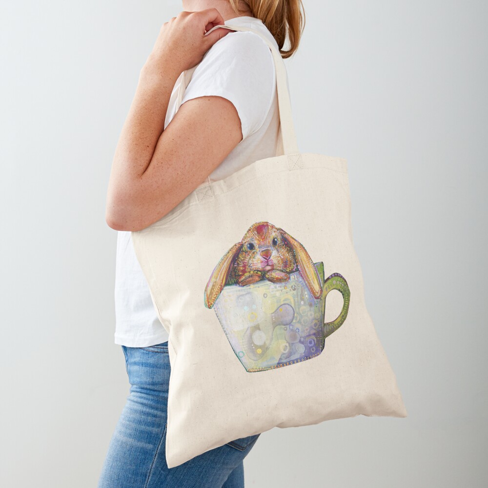 Bunny in a teacup painting - 2010 Tote Bag