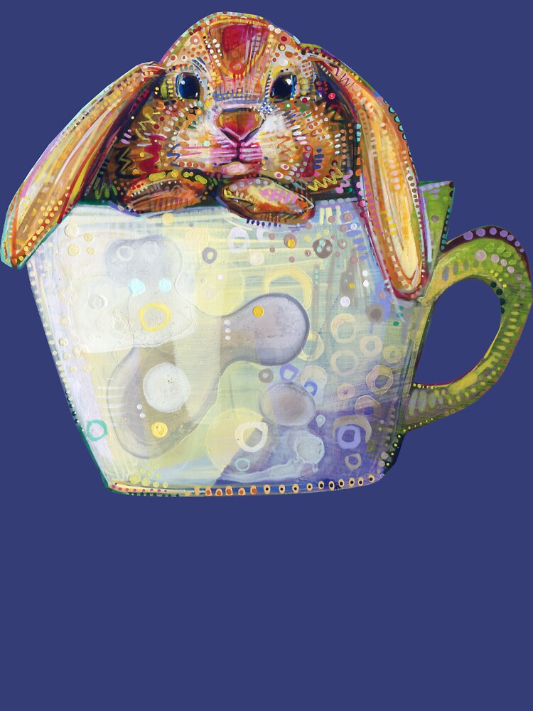 Bunny in a Teacup Painting - 2010 by gwennpaints