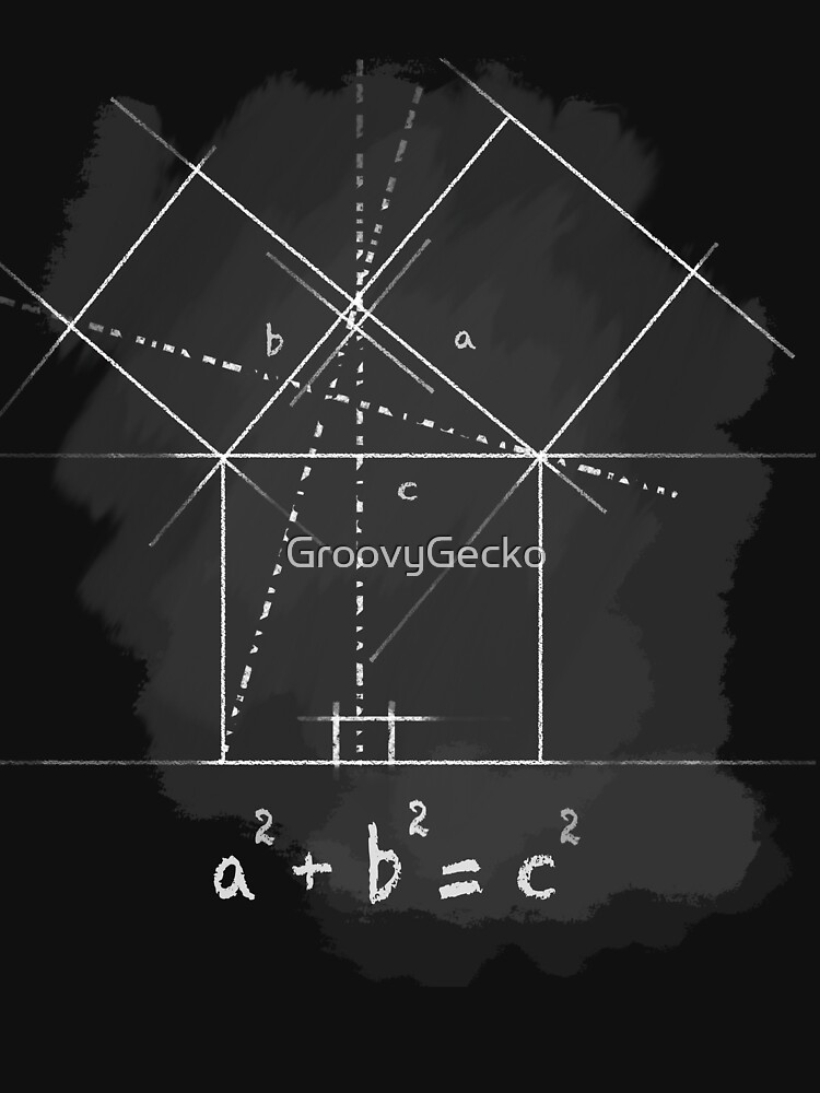 Thumbnail 7 of 7, Essential T-Shirt, Pythagorean Theorem designed and sold by GroovyGecko.