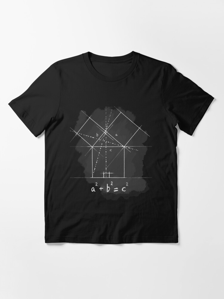 Thumbnail 3 of 7, Essential T-Shirt, Pythagorean Theorem designed and sold by GroovyGecko.