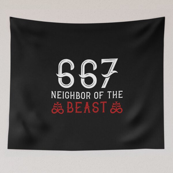 Item preview, 667 Neighbor of the Beast I Satanic Halloween  design designed and sold by biNutz.
