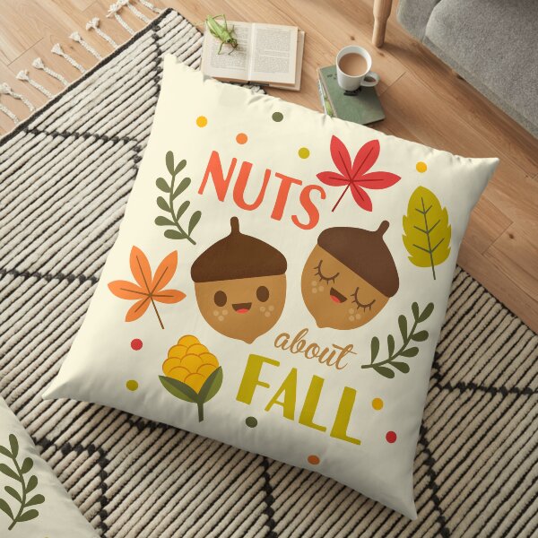 Nuts about Fall Floor Pillow