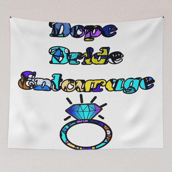 Item preview,  Dope Bride Entourage Graffiti Wedding Ring Design designed and sold by artbyomega.