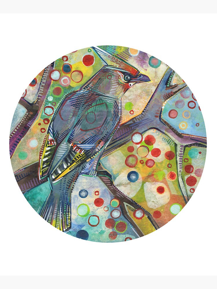 Bohemian Waxwing Painting - 2015 by gwennpaints