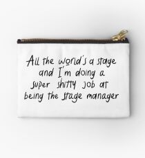 All The World's a Stage Zipper Pouch