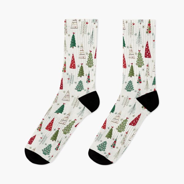 Item preview, Swedish Minimalist Christmas Trees Pattern - Classic Red and Green  designed and sold by WickedRefined - Nicole Demereckis.