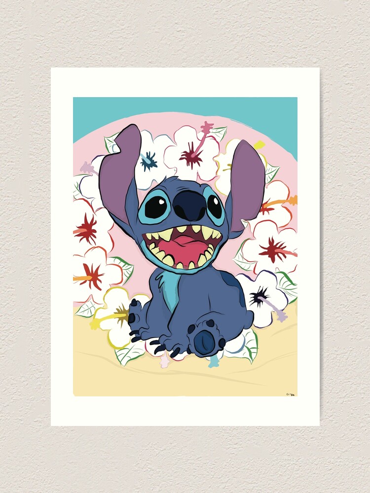 Cute Stitch Art Print