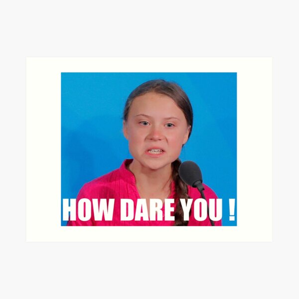 Greta Thunberg - Wie kannst du es wagen? Kunstdruck