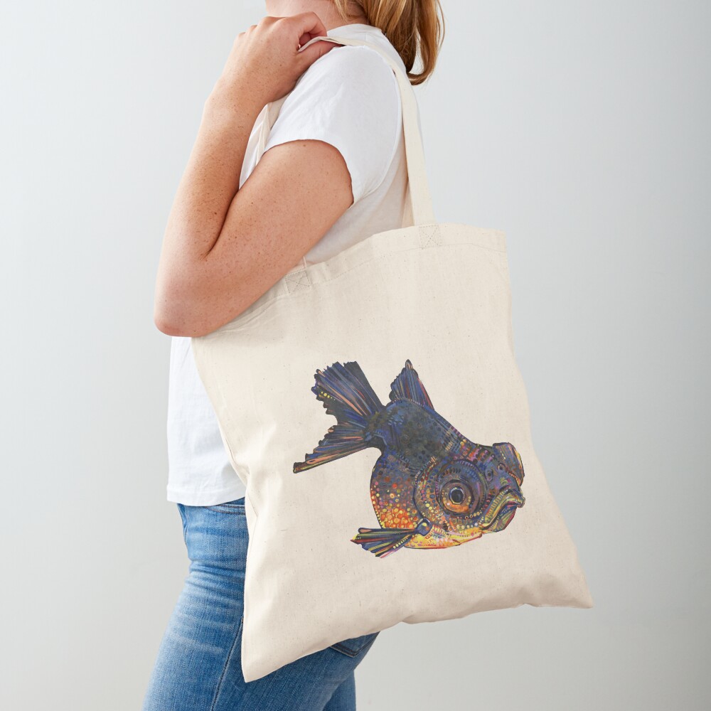 Black telescope goldfish painting - 2016 Tote Bag