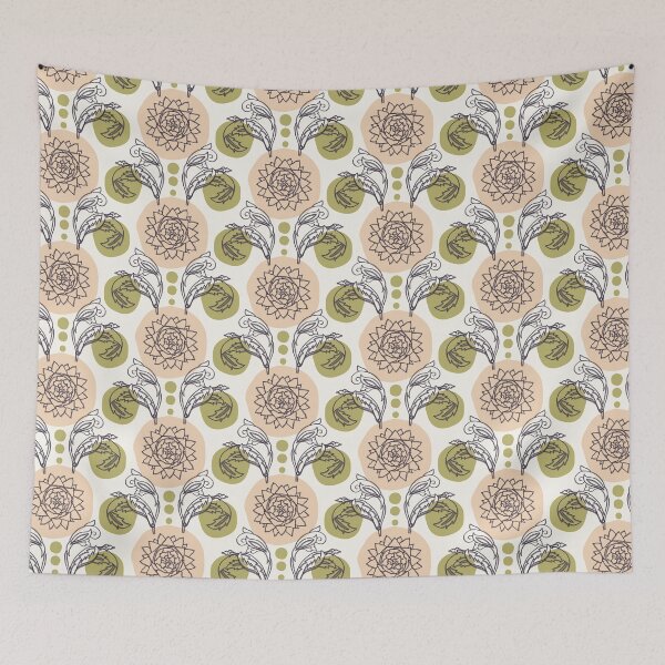 Item preview, Floral passion flower motif scandi style designed and sold by Limolida.