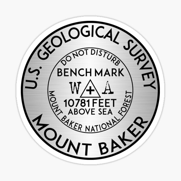 Item preview, BENCHMARK MOUNT BAKER NATIONAL PARK WASHINGTON USGS GEOCACHING HIKING CLIMBING designed and sold by DESTINATIONS DECAL.