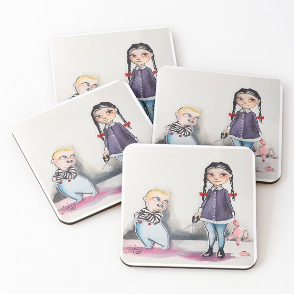 Item preview, Wednesday and Pugsly  designed and sold by Em-Heun.