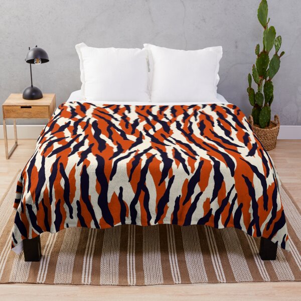 Item preview, Zebra animal pattern in orange, black and light cream designed and sold by BrankaPD.