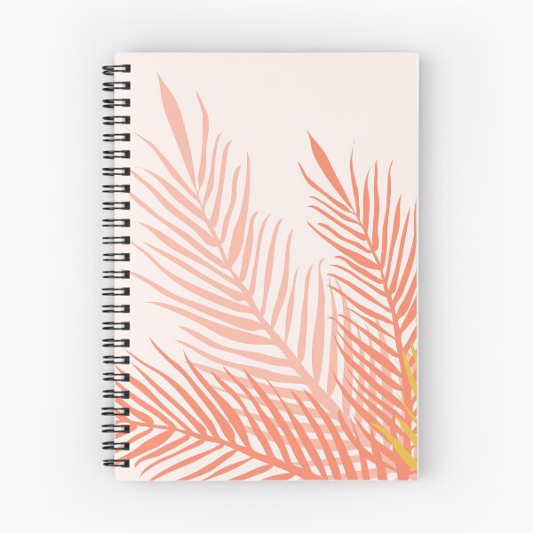 Item preview, Tropical Palm Leaves Illustration - peach pink and orange  designed and sold by BrankaPD.