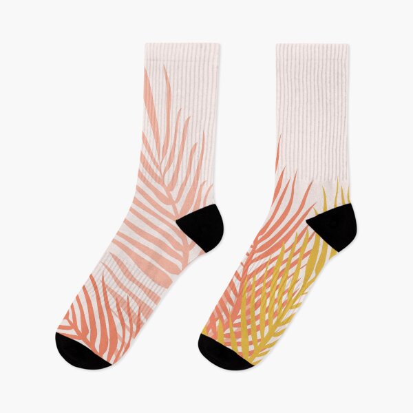 Item preview, Tropical Palm Leaves Illustration - peach pink and orange  designed and sold by BrankaPD.