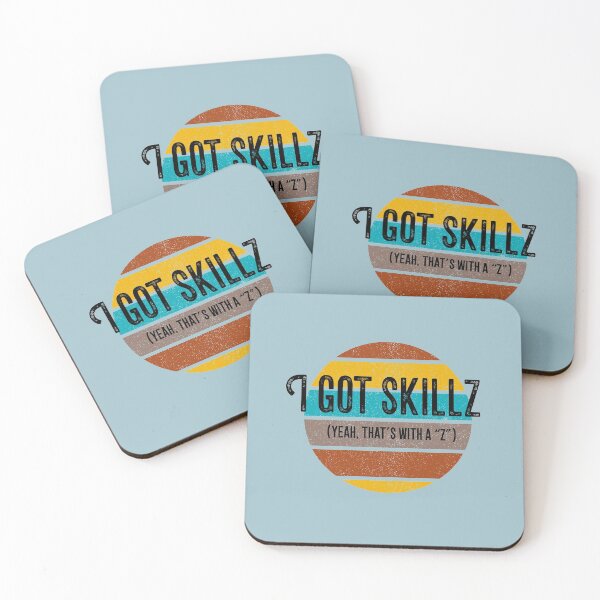 Item preview, I Got Skills (yeah that's with a Z) message on a grunge text with vintage circle logo. Slang from the 1990s designed and sold by mkopka.