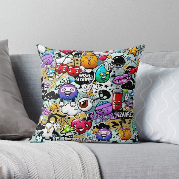 amusant graffiti Coussin