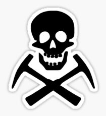 Skull & Cross Pick Hammers Sticker