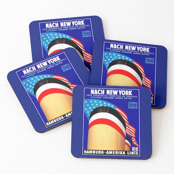 Item preview, HAMBURG-AMERIKA : Vintage Shipping Advertising Print designed and sold by posterbobs.