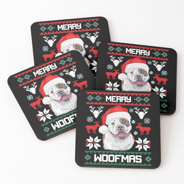 Item preview, American Bulldog Merry Woofmas Christmas Dog Gift designed and sold by CR Media.