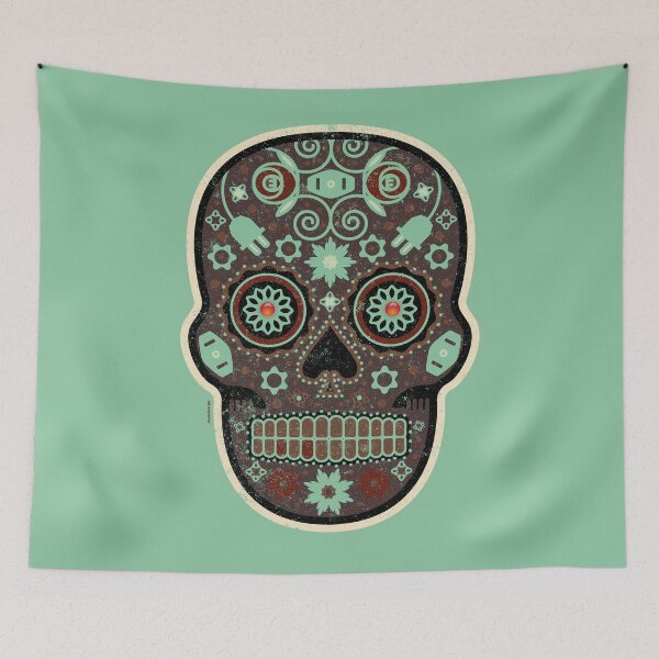 Item preview, Cráneo de Café Mexican Sugar Skull Design designed and sold by danielliamgill.