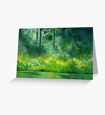 Light n Greens Greeting Card