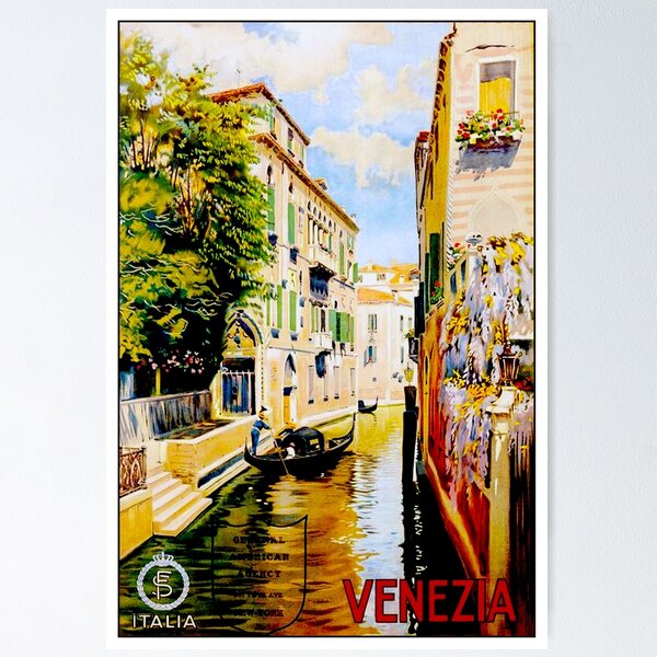 Item preview, VENICE CANALS; Vintage Travel Advertising Print designed and sold by posterbobs.