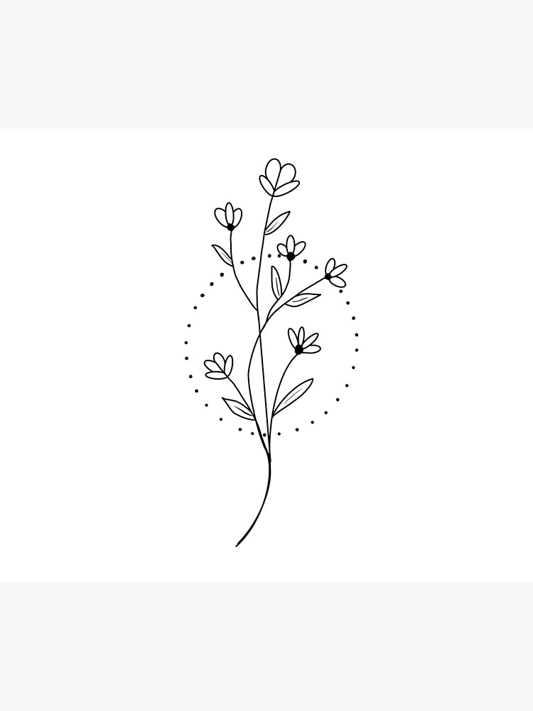 10 Flower drawing with line-art - Only $8 - MasterBundles