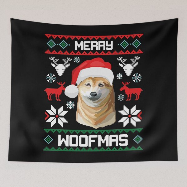 Item preview, Shiba Inu Merry Woofmas Christmas Dog Gift designed and sold by CR Media.