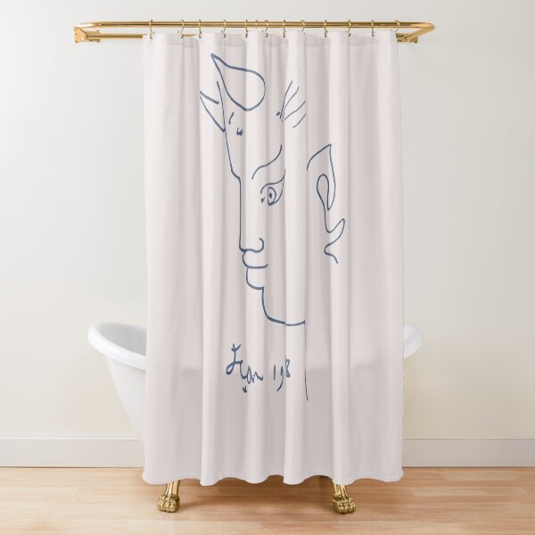 Jean Cocteau Tete de Faune (Head of Fauna), Artwork, Posters, Prints, Tshirts, Men, Women, Kids Shower Curtain