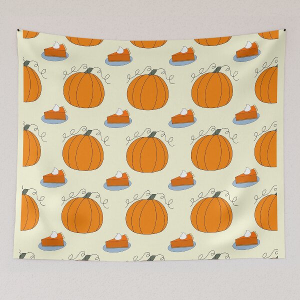 Item preview, Pumpkins and Pumpkin Pie Illustration Pattern designed and sold by Itaya Art.