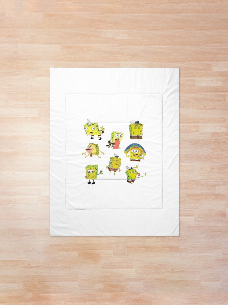 Spongebob Meme Sticker Set Comforter By Andreschilder Redbubble