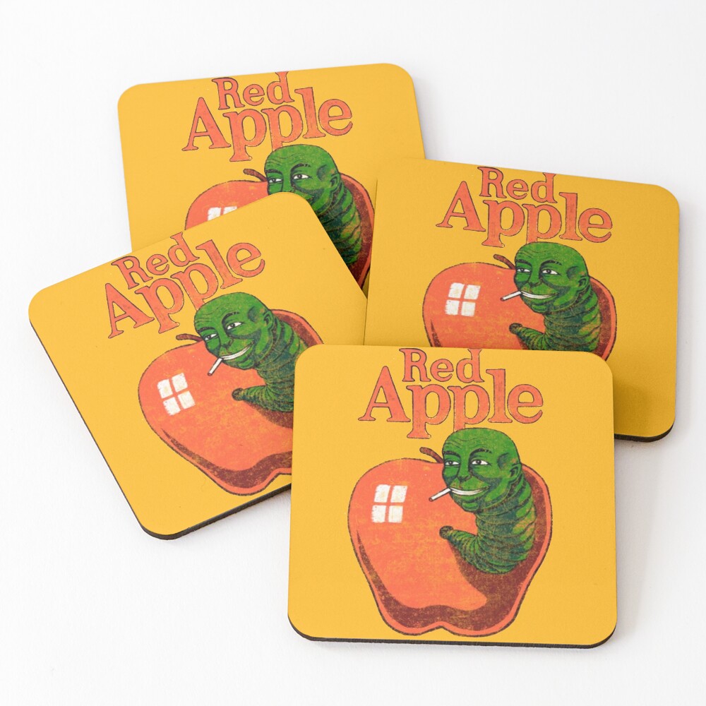 red apple cigarettes (Brand from Tarantino's movies) Coasters (Set of 4)