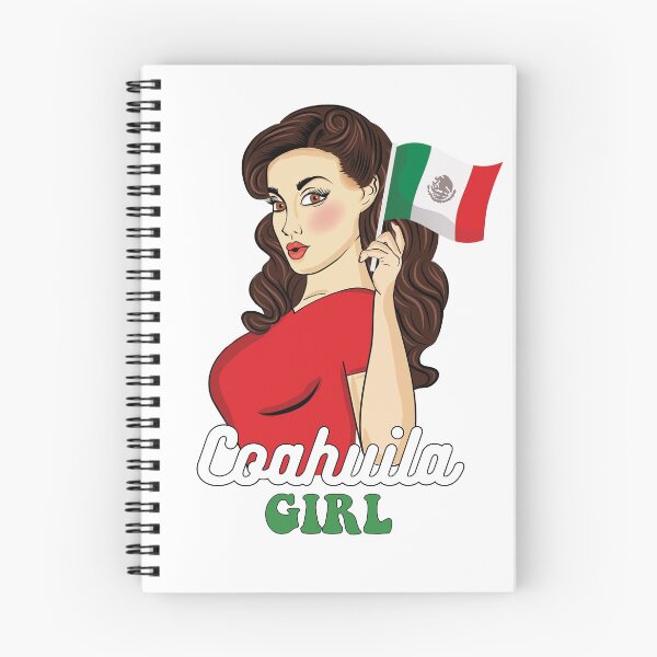 Item preview, Coahuila Mexico Flag Cartoon Mexican Girl designed and sold by MrEddie10.