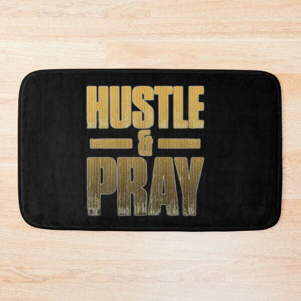 Item preview, Hustle and Pray, Prayer T-Shirt Christian Design - Gold designed and sold by trueblue0036.