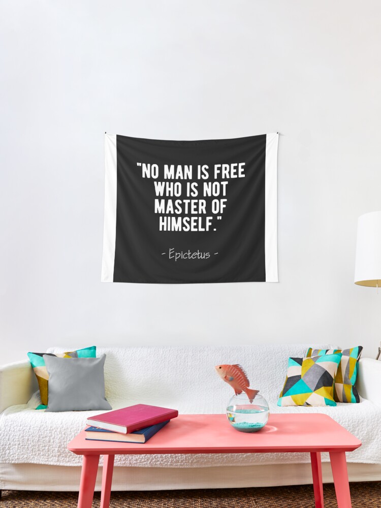 Master Yourself Epictetus Stoic Quote Tapestry By Motivationflow Redbubble