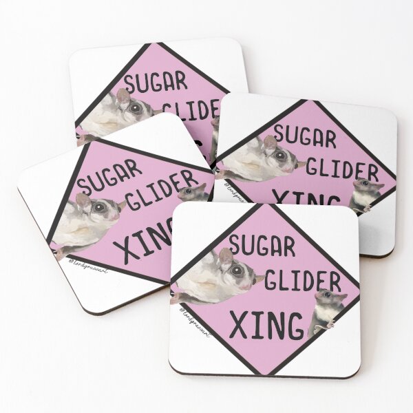 Item preview, Sugar Glider Crossing- Pink  designed and sold by LordGraceArt.