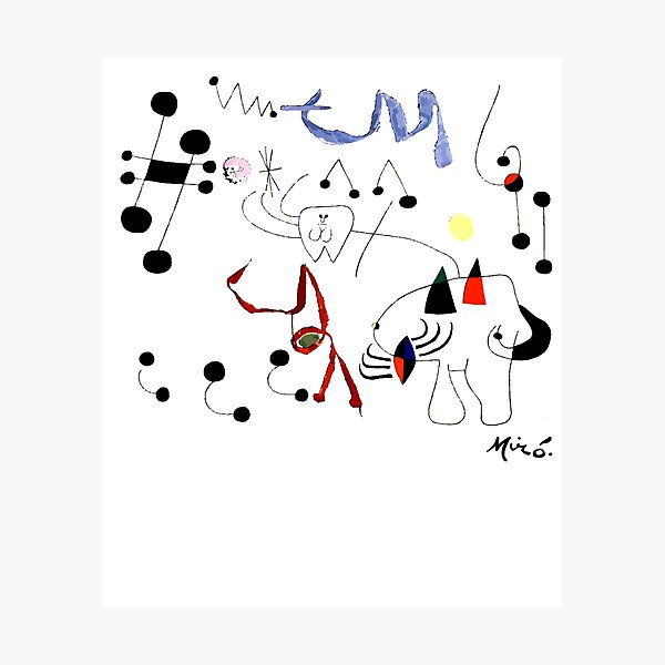 Joan Miro Woman Dreaming Of Escape T Shirt, 1945 Artwork Photographic Print