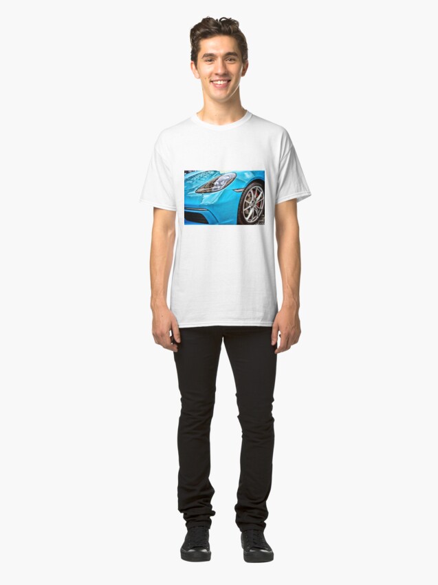 Alternate view of Blue Porsche Sports Car Front Classic T-Shirt