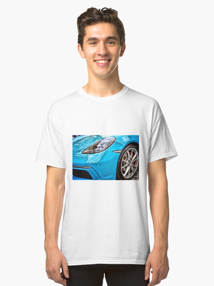 Alternate view of Blue Porsche Sports Car Front Classic T-Shirt