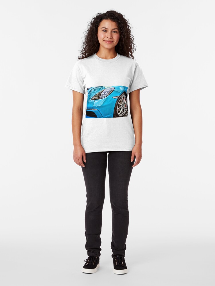 Alternate view of Blue Porsche Sports Car Front Classic T-Shirt