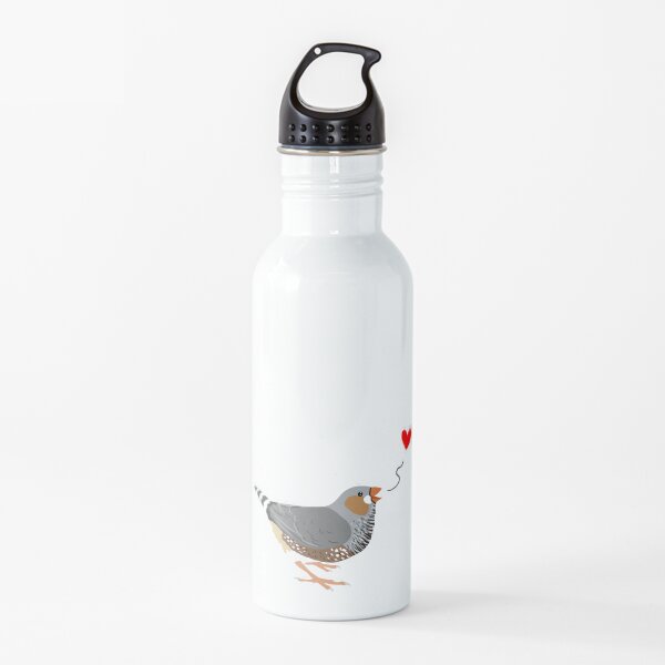 Zebra Finch Love Water Bottle