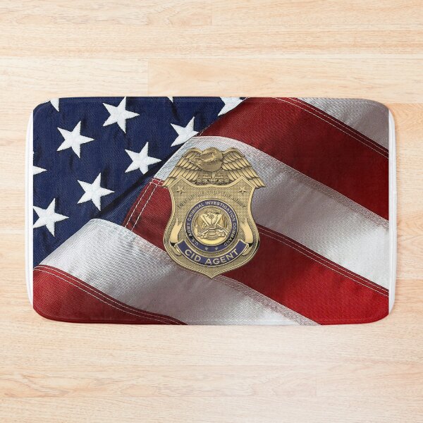 Item preview, U.S. Army Criminal Investigation Division Command - USACIDC Special Agent Badge over American Flag designed and sold by Serge Averbukh Art Studio.