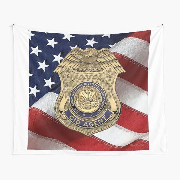 U.S. Army Criminal Investigation Division Command - USACIDC Special Agent  Badge over White Leather Art Board Print for Sale by Serge Averbukh