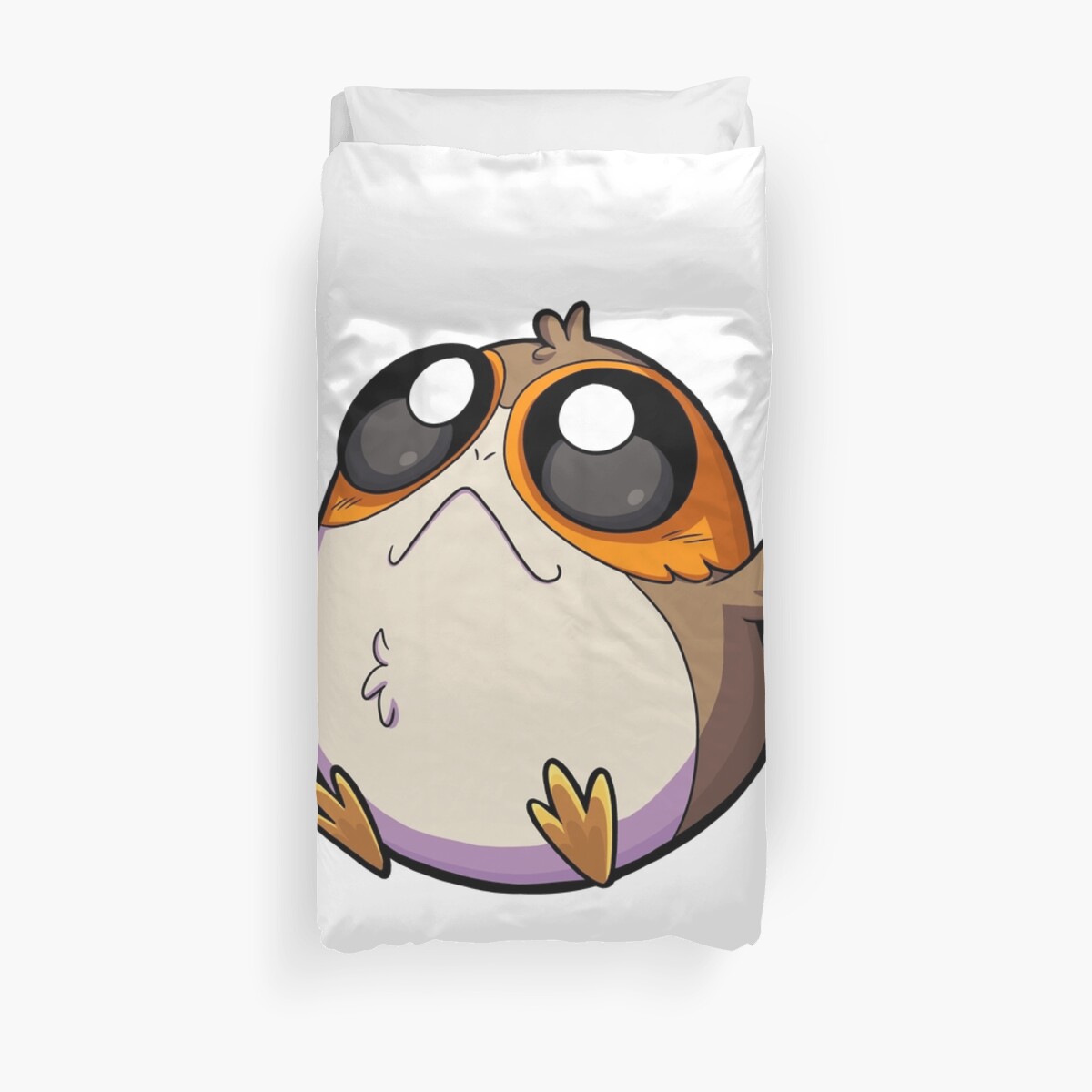 "Cute Porg" Duvet Cover by kickgirl | Redbubble