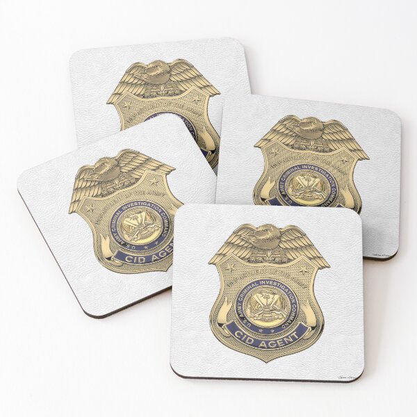 Item preview, U.S. Army Criminal Investigation Division Command - USACIDC Special Agent Badge over White Leather designed and sold by Serge Averbukh Art Studio.