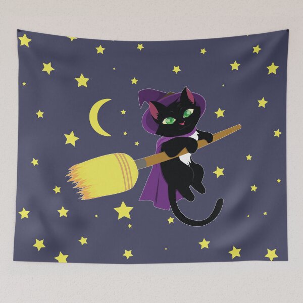 Item preview, Flying Witch Cat designed and sold by TheKohakuDragon.