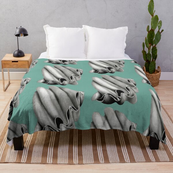 Item preview, Clam shell in black, grey and white designed and sold by KnowingWonder.