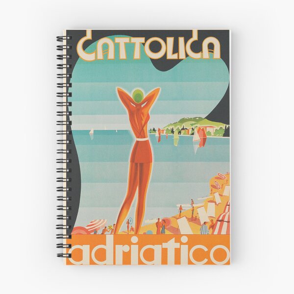 Item preview, Cattolica Italy Vintage Travel Poster designed and sold by vintagevivian.