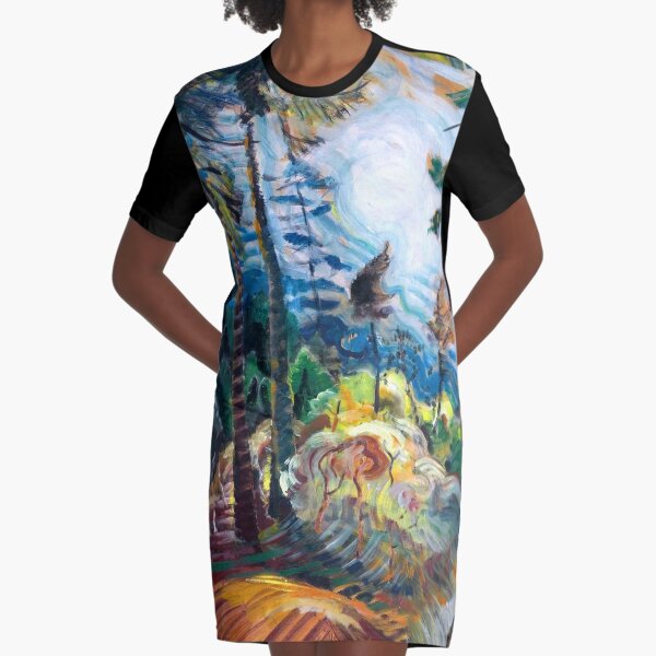 Emily Carr - British Columbia Landscape Graphic T-Shirt Dress
